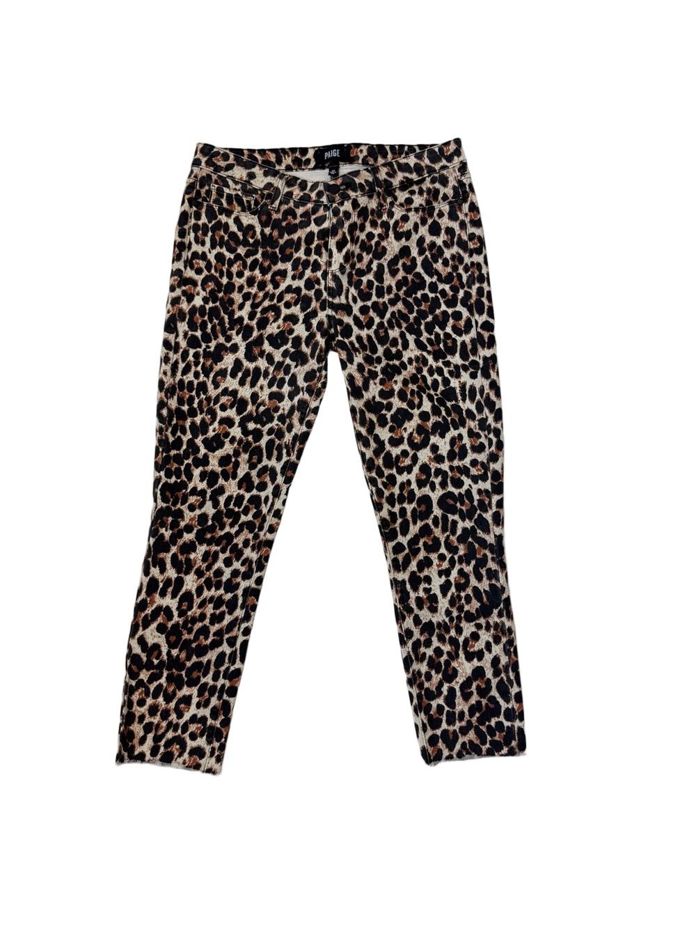 Paige Verdugo Ankle Skinny Jeans In Sahara Leopard Print Women's 29